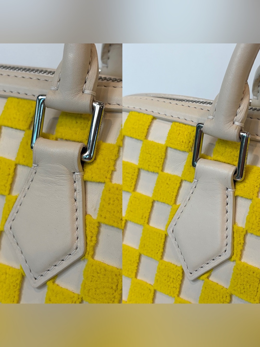 Louis Vuitton 2013 LTD Damier Plush Cube Speedy EastWest, yellow/silver, EUC🦄 - Picture 17 of 17